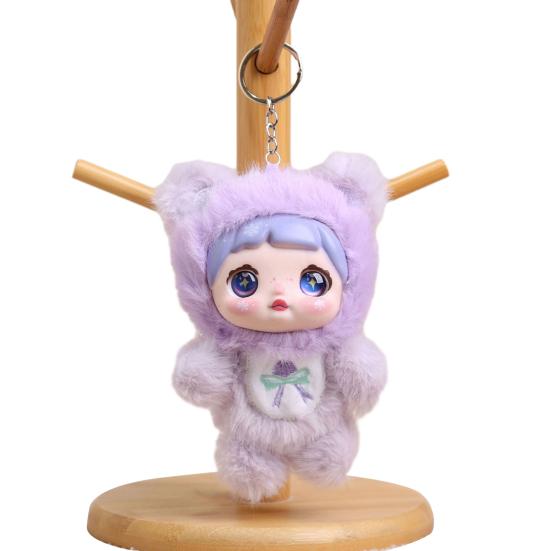 Виниловая кукла плюшевый брелок на ключи фруктовой тематики мягкая игрушка с капюшоном 14 см милый брелок для рюкзака и коллекционная игрушка