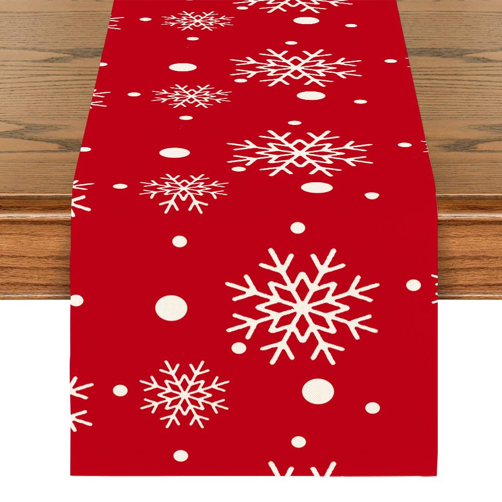 Christmas Tablecloth Creative Snowman Print Holiday Table Decorations Tablecloth