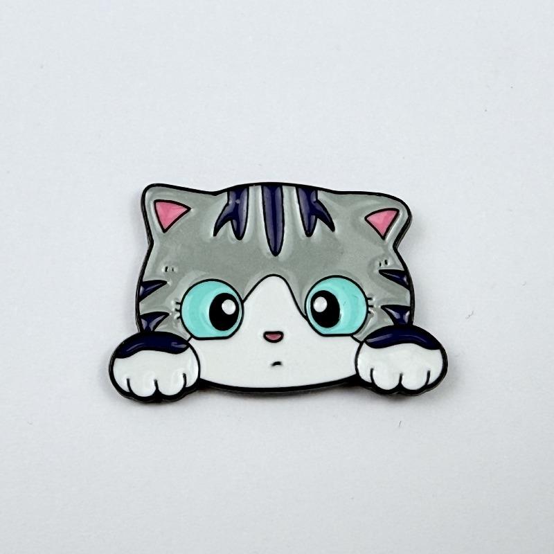 Kawaii мультфильм кот металлические броши влюбленные пара черный кот белый кот мини-значки детская одежда для взрослых украшения булавки