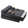 21-контактный штекер SCART (папа) на 3 RCA (мама) Адаптер-конвертер A/V для телевизоров, DVD-плееров, видеомагнитофонов