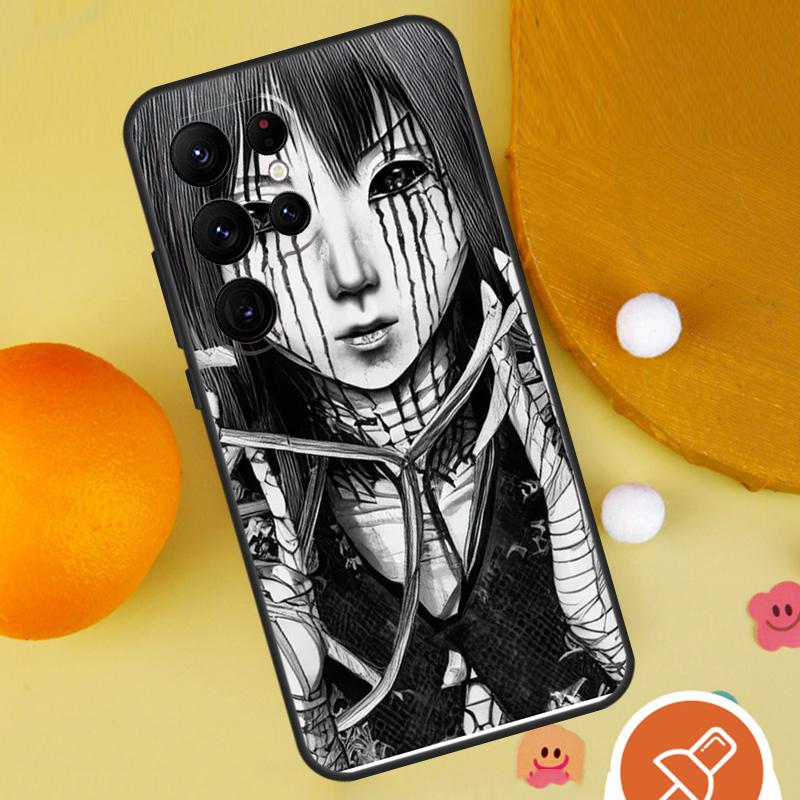 Чехол для телефона в стиле хоррор-манги для Samsung Galaxy S25 Ultra S24 S22 S21 Ultra S9 S10 S20 Plus S23 FE Funda Cover