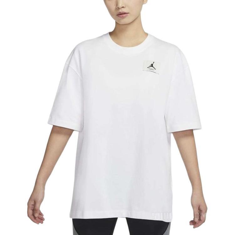 Jordan Drop Shoulder Sleeve T Shirt Women's White DD7058-100