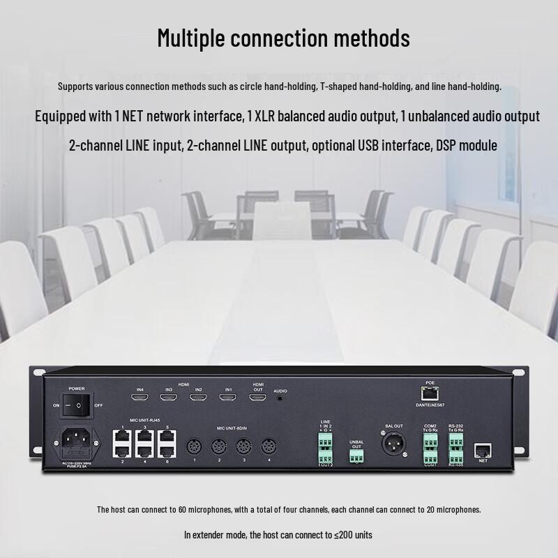 Weishu LDS-710 Wired Digital Conference Microphone System (CN version)