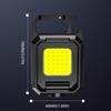 LED Mini Keychain Light XPE Pocket Work Light COB Flashlight USB Rechargeable Emergency Flashlight for Outdoor Camping Fishing