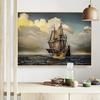 Винтажный Парусник Парусный Пейзаж Постер Печать на Холсте Винтажный Океан Парусник Настенное Искусство Картина Домашний Декор Комнаты Cuadros
