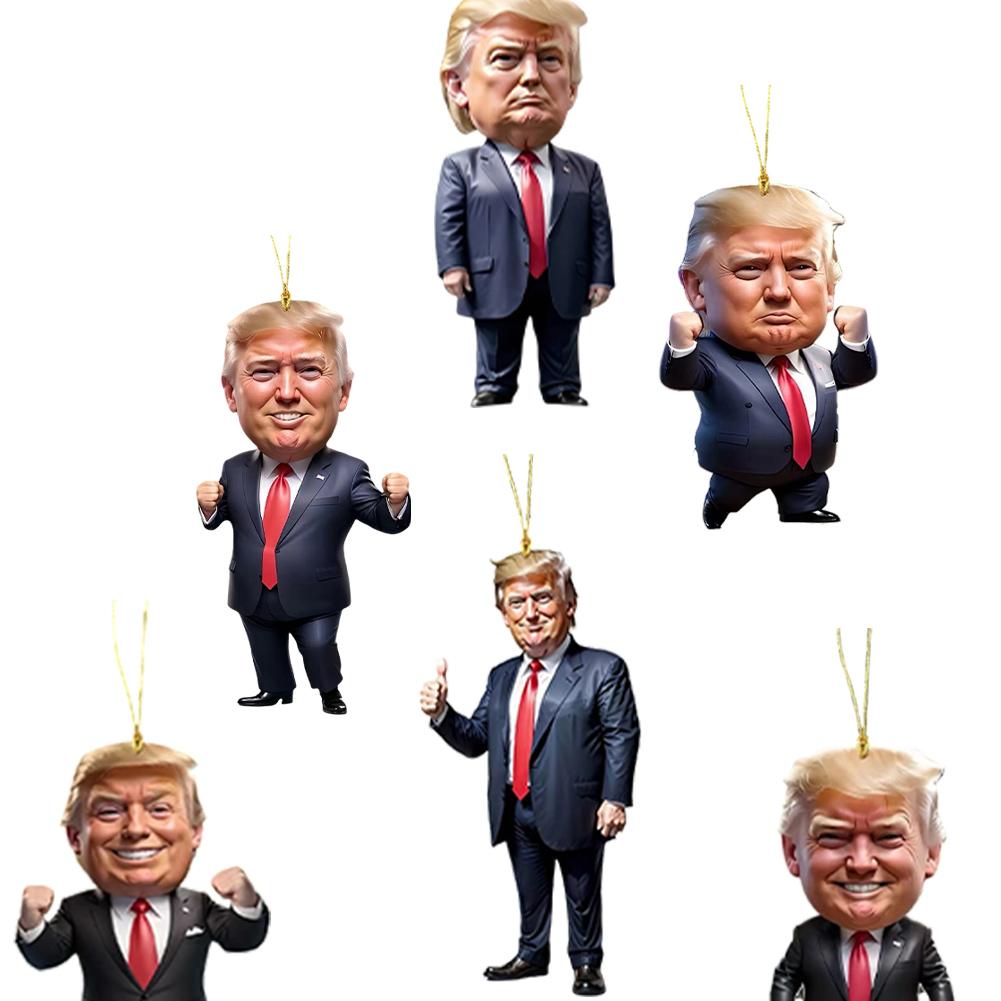 Дональд Трамп Рождественское украшение Акриловый забавный Дональд Трамп Подвеска для украшения автомобиля