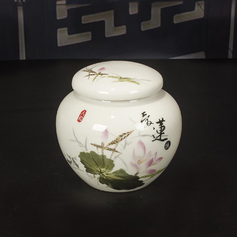 Герметичная сине-белая фарфоровая керамическая банка для меда с закручивающейся силиконовой крышкой