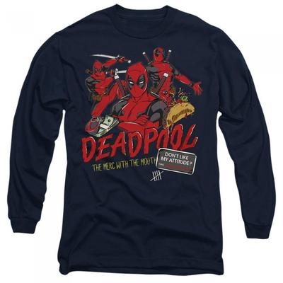 Deadpool Унисекс футболка для взрослых с надписью Attitude