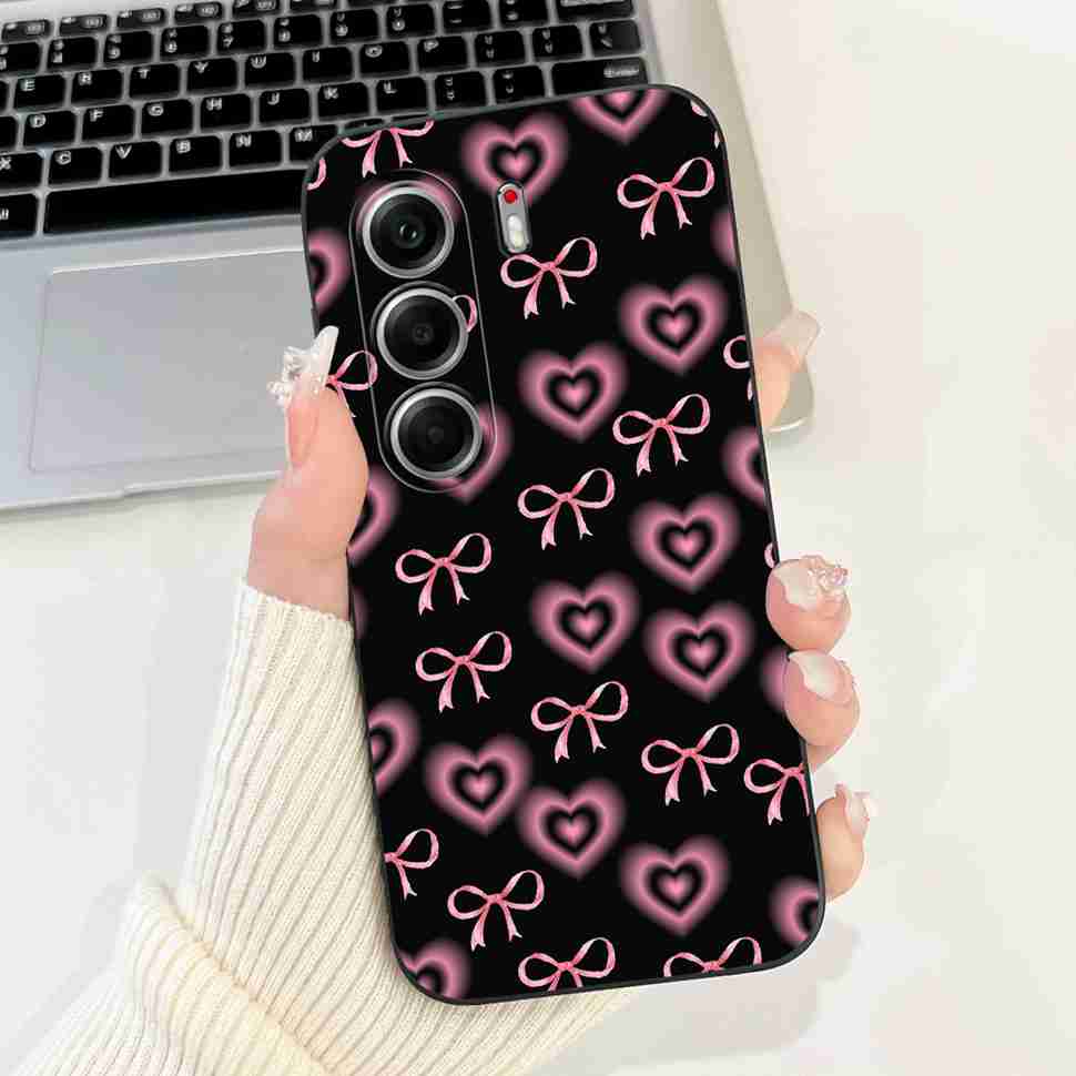 For Tecno Camon 40 Pro 5G Case Fashion Flower Cute Rabbit Soft Silicone Cover For Tecno Camon 40Pro 5G 6.78" Bumper Phone Cases