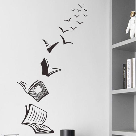 Wall Decal Strong Stickiness PVC Waterproof Self-Adhesive Removable Book Sticker Mural Window Door Decoration MIT