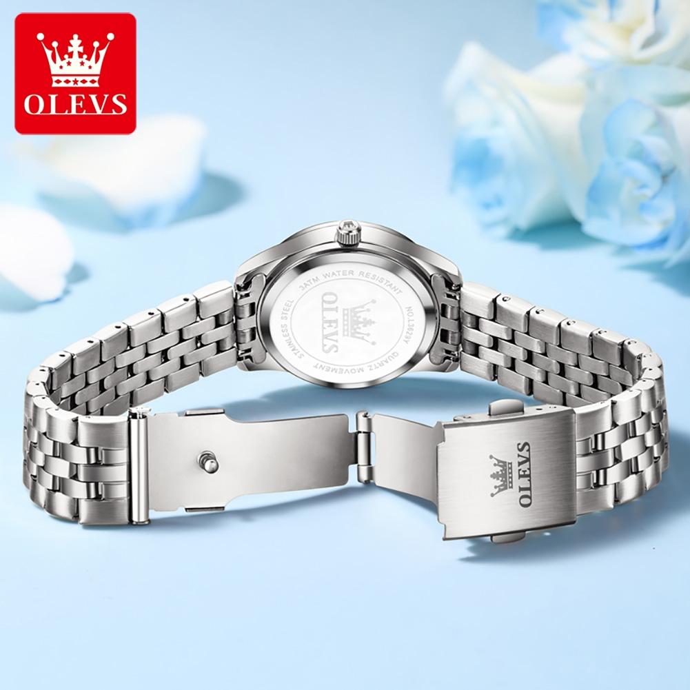 OLEVS 3629 Original Quartz Watches For Women Luxury Diamond Bezel Waterproof Luminous Auto Date Top Brand Elegant Ladies Watches