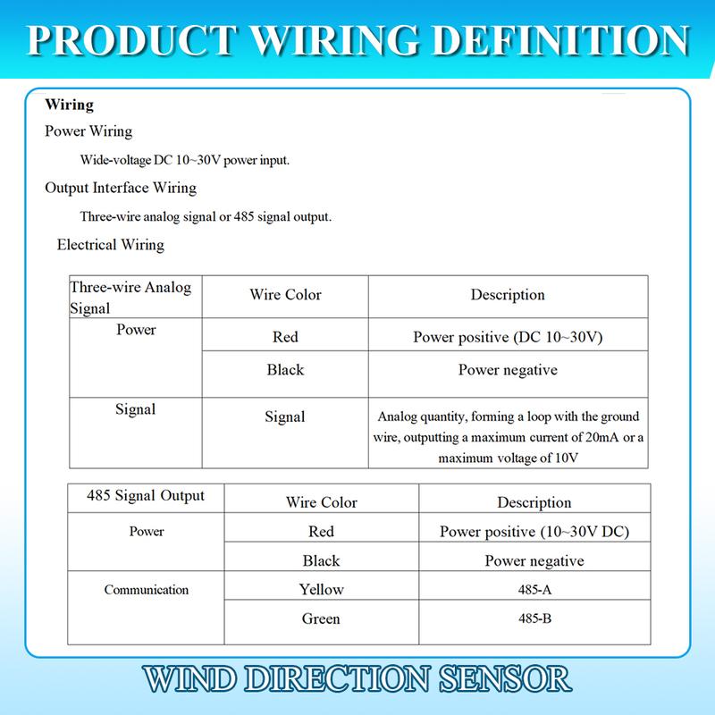 360 Degree Wind Direction Detector Wind Direction Transmitter Weather Station
