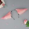 Lovely Foxes Ear Shape Hair Hoop Cute Hair Holder Live Broadcast Cosplay Character Costume Headwear for Teens Woman  Pink