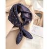 100% Pure Silk Square Scarf 53x53cm Lightweight Floral Print Womens Fashion Accessory Office