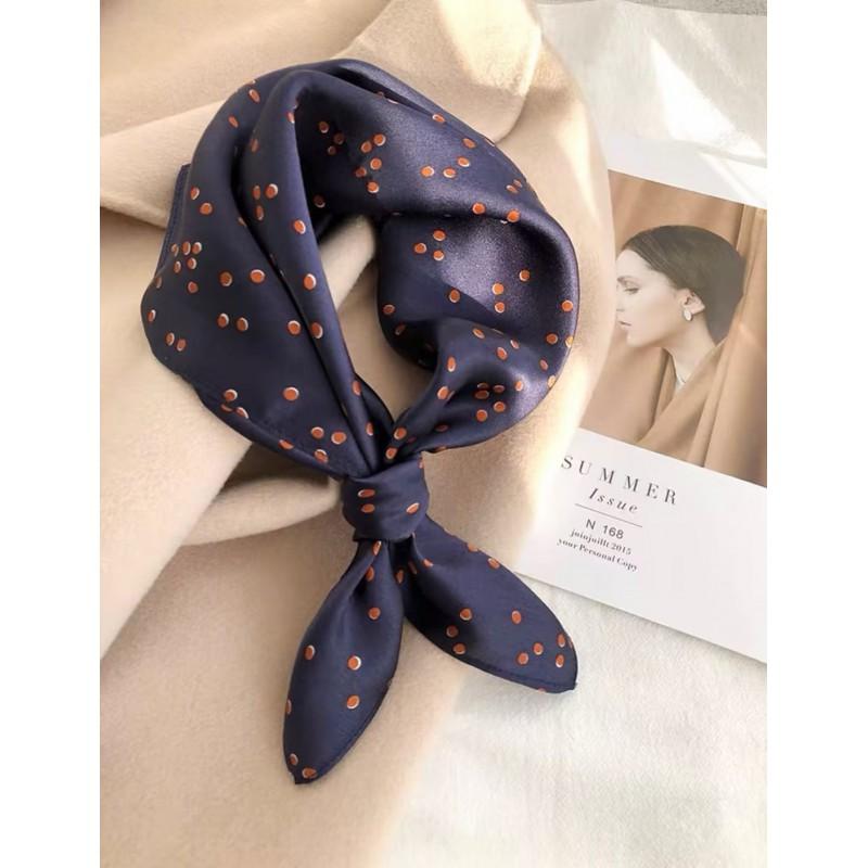 100% Pure Silk Square Scarf 53x53cm Lightweight Floral Print Womens Fashion Accessory Office