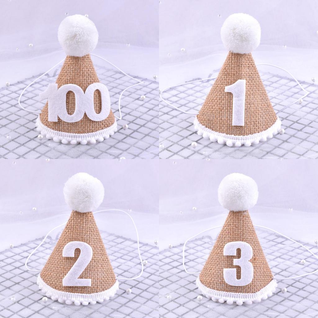 Childrens Birthday Party Decor Baby Milestone Hat With Number 2 For 2nd Year Celebration