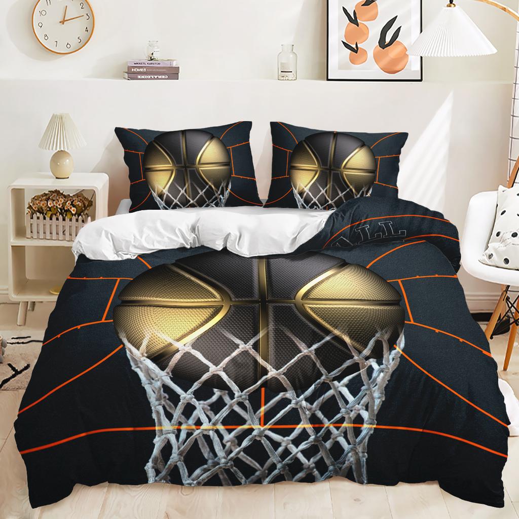 Футбольный 3D-принт с цифровым узором пододеяльник наволочка постельное белье для спальни комплект из трех предметов