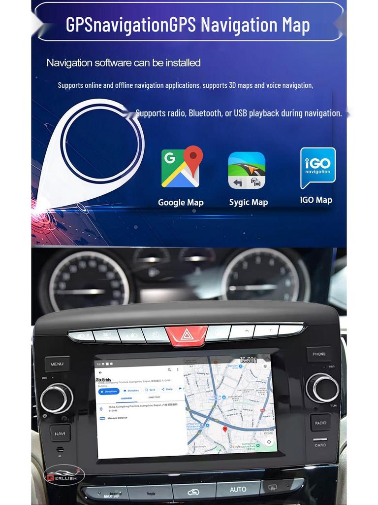 Compatible with Lancia 12-21 Models: Central Control Navigation with CarPlay & HD Reversing Camera