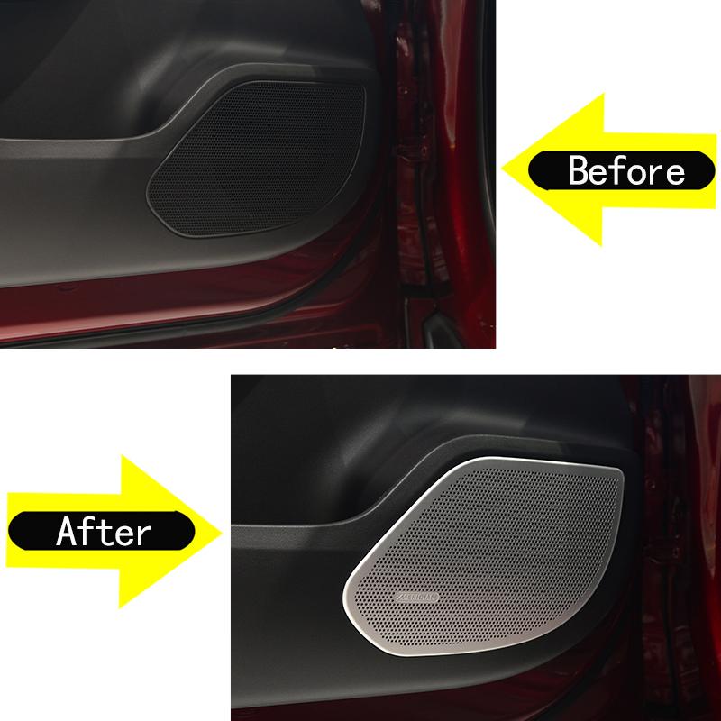 Для Jaguar F-Pace f pace 2016 Автомобильная дверная аудиоколонка, декоративная крышка, рамка динамика, интерьерный модифицированный динамик