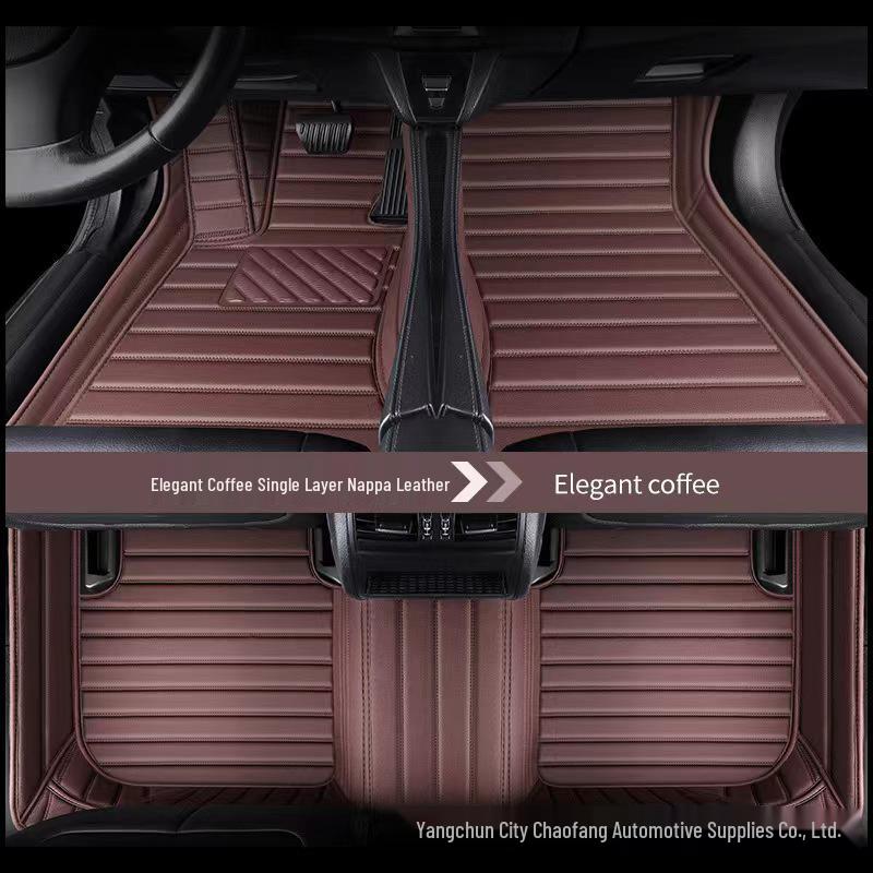 Genuine Leather Car Floor Mats - Universal Fit for Various Models, Available for Dropshipping.