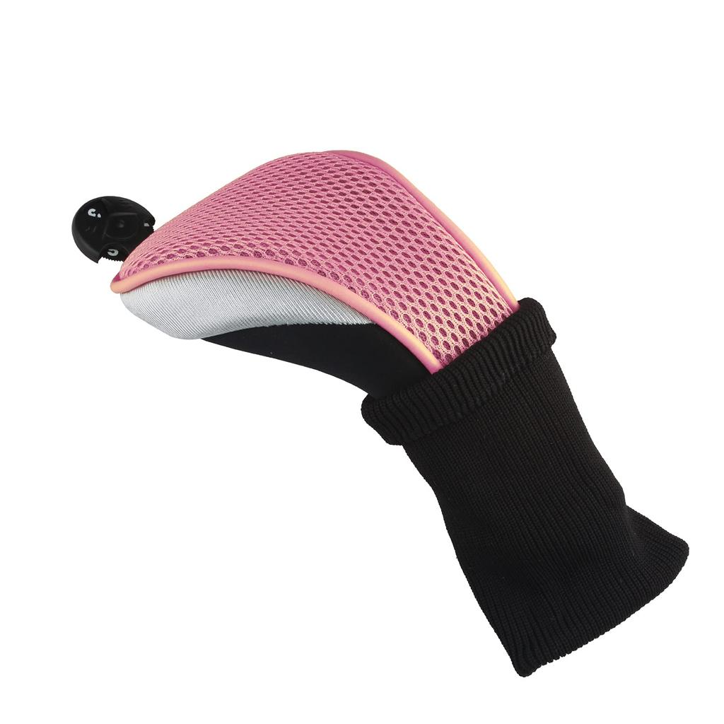 Andux Long Neck Golf Hybrid Club Headcovers with Interchangeable Numbered Set of Tags, 4, CTMT-02 (Pink)