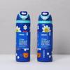 Двухслойная бутылка для воды из нержавеющей стали с силиконовой крышкой для фитнеса, школы и поездок на работу