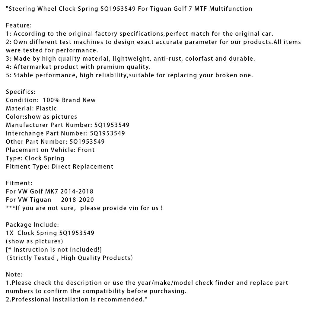 Подрулевой шлейф 5Q1953549 Для Tiguan Golf 7 MTF Многофункциональный