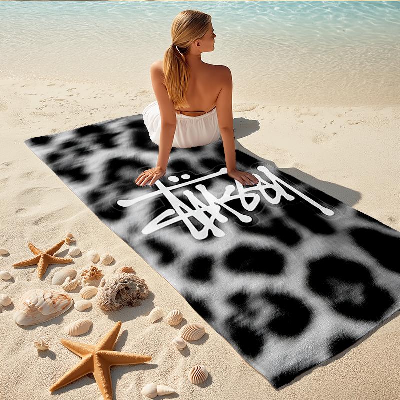 1Pc Cheetah Print Streetwear Beach Towel, Quick Dry, Multi-Use for Beach Pool Gym Yoga Home Travel, Christmas, Halloween, Xmas Gift M929183