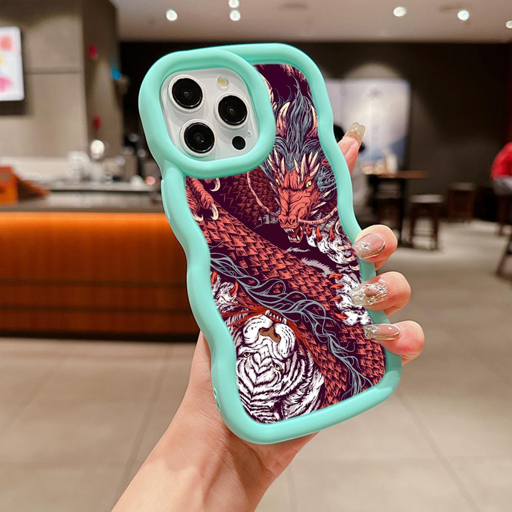 Чехлы для телефонов Ae77 Dragon Design Art защитные для Samsung S24 Plus S23 Ultra A14 A55 A05s A06 Honor X9b Motorola OnePlus Big Wave TPU задняя крышка