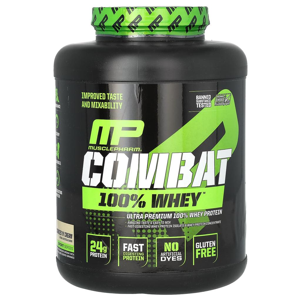 Combat 100% Whey Protein, Cookies & Cream, 2,240G (5Lbs)