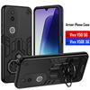 Dual Finger Ring Armor Cover for Vivo V50 5G Case for Vivo V50E 5G Rotate Metal Bracket Kickstand Case Shockproof Capa