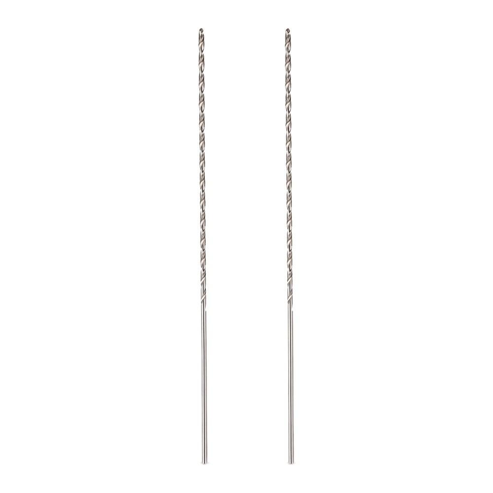 2pcs 3mm Diameter Auger Drill Bit HSS Material Extra Long Drill Bit For Woodworking