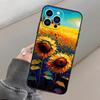 Чехол для мобильного телефона iPhone15, красивый желтый чехол с изображением подсолнуха, с защитой от падений.