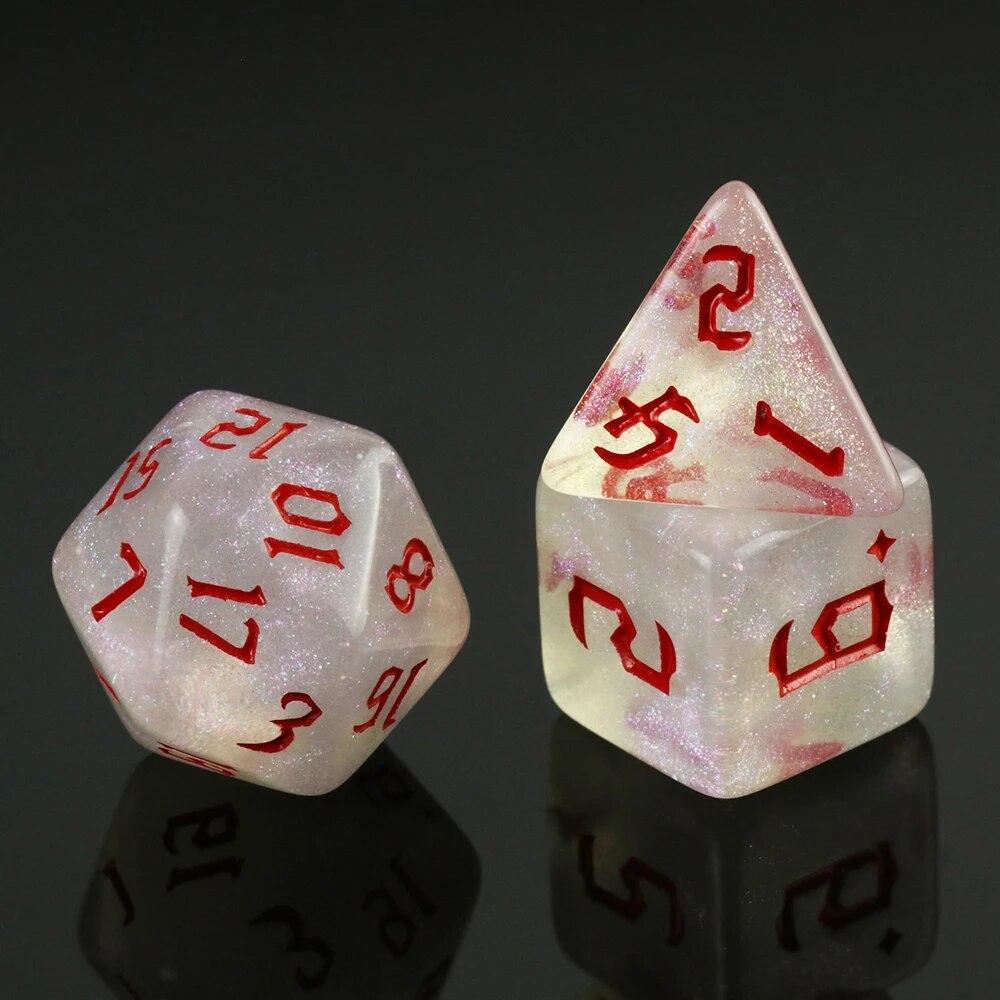 DND Cubes Dice RPG Dice Удивительные цвета, смешивающие фэнтезийный эффект звездного света, уникальные стили ретро-шрифтов для ролл-игральных карточных игр