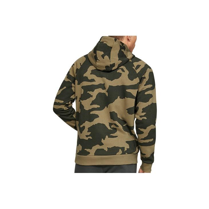 Under Armour Камуфляжный кардиган с капюшоном, толстовка, куртка, мужская верхняя одежда Outpost, зеленый 1329748-331