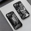 Крутой готический скульптурный чехол-телефон для девушки на IPhone 16 Pro Max 15 Plus 14 Pro 12 11 13 Mini X XR XS Max 8 7 Plus SE Стеклянная крышка