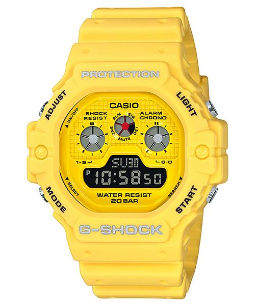 Casio Мужские кварцевые часы G-SHOCK на смоляном ремешке, водонепроницаемость 200 м, ударопрочность, будильник, DW-5900RS-9