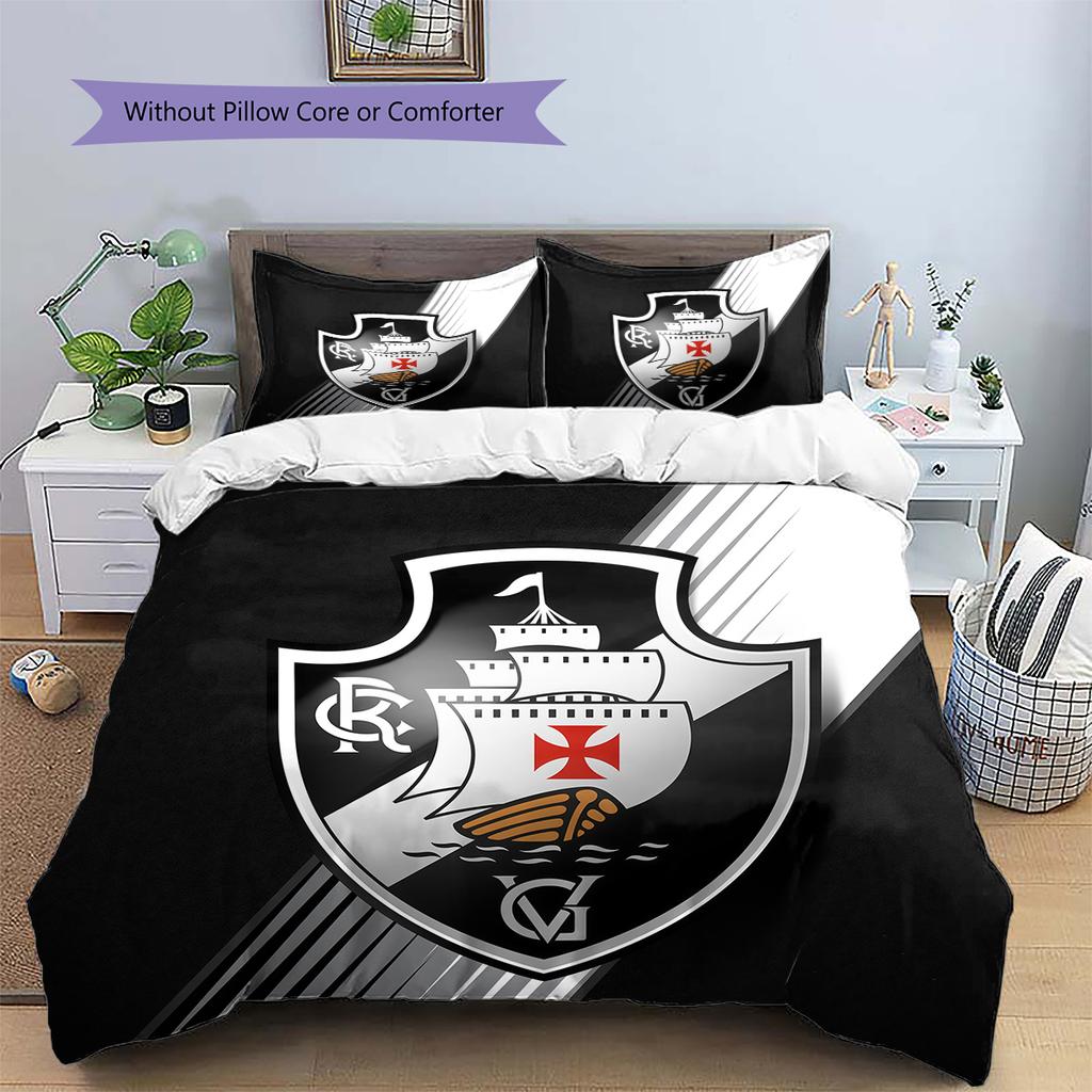 CR Vasco da Gama Pattern Bedding Home Decoration Birthday Gift (1 * duvet cover + 2 * pillowcase, without core)