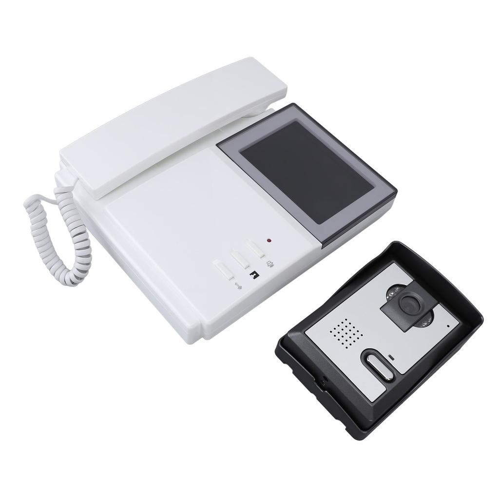 Video Doorbell Intercom System Corded Telephone Type Anti Interference Adjustable Night Vision 4.3