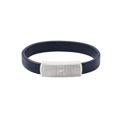 Мужской браслет Emporio Armani из синей кожи для ID EGS2987040,