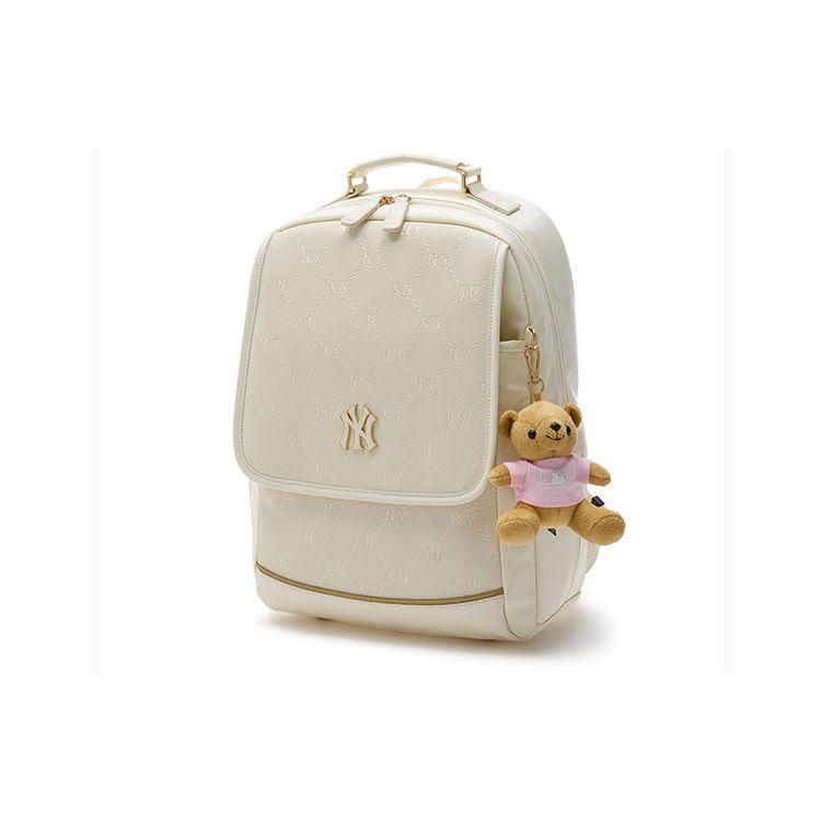 MLB New York Yankees Vintage Diamond Letter Embossed Adjustable Shoulder Strap Zipper Closure Two-In-One Nylon Backpack Women Backpack 7ABKMD14N-50CRS