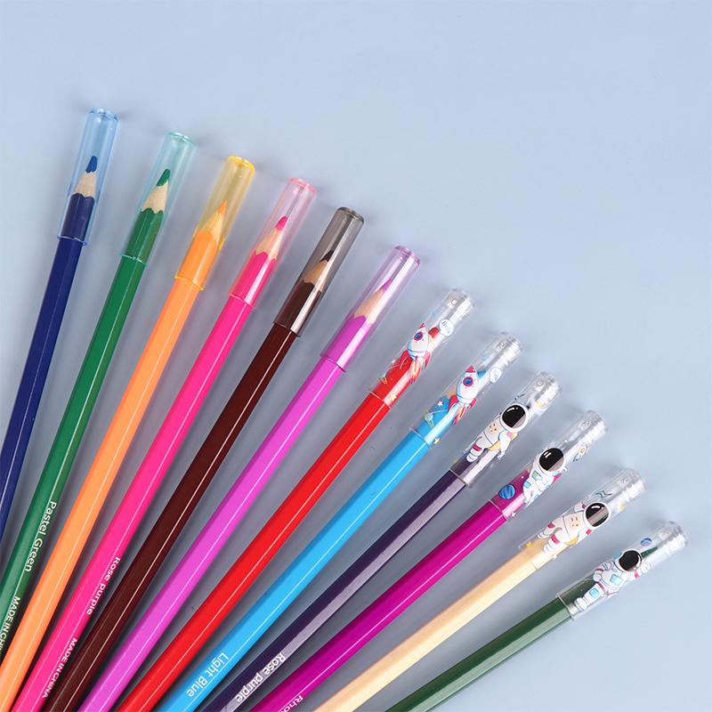 6 шт., чехол для карандаша, мультяшная кепка-карандаш, шляпа, студенческий пластиковый защитный инструмент для карандаша