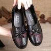 Women'S Leather Flats Shoes Female Soft Soled Versatile Shoes Classic Ladies Casual Leather Loafers Anti Slip Comfort Flat Mujer