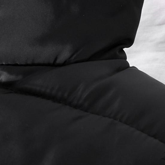 Осенне-зимний мужской жилет, однотонный утолщенный воротник-стойка на молнии, приталенная куртка без рукавов для повседневной носки