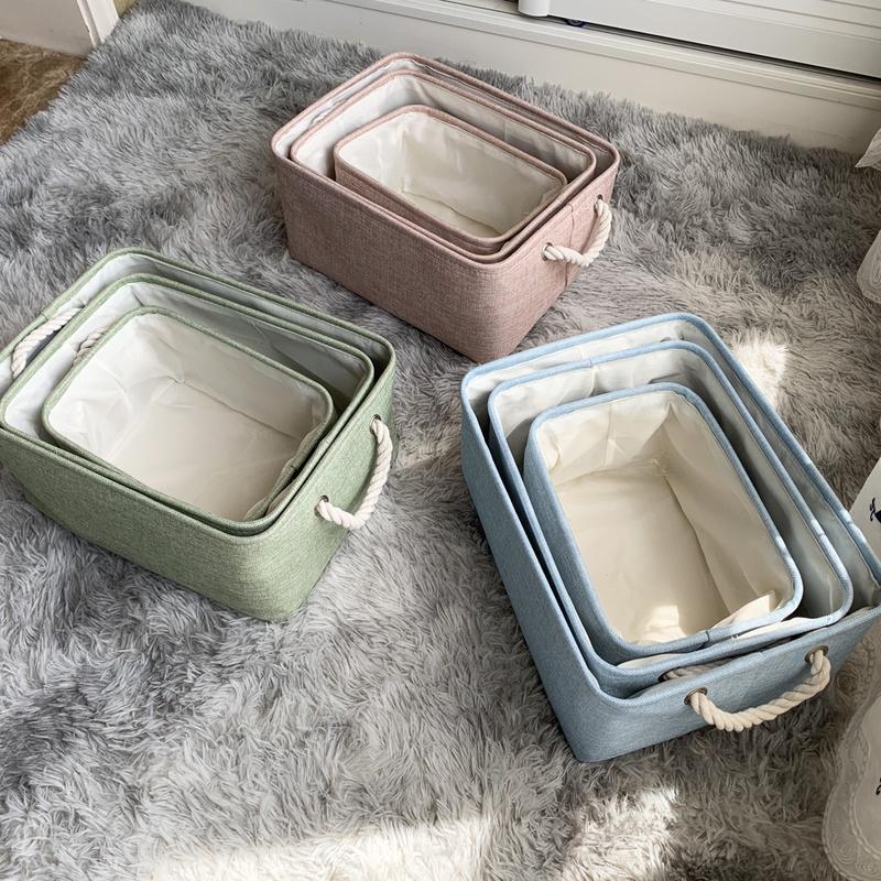 Складной ящик для хранения ткань холст игрушки косметический держатель корзина стол органайзер