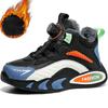 Winter Sneakers Kids Cotton Shoes Sneakers PU Waterproof Plus Velvet Rotating Button Warm Ultra-light Boys Snow Sneakers