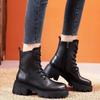Ladies Mid Calf Shoes New In Large Size Warm Platform Women's Half High Boots On Promotion Gyaru Gothic Fashion 2024 Cosplay Y2k