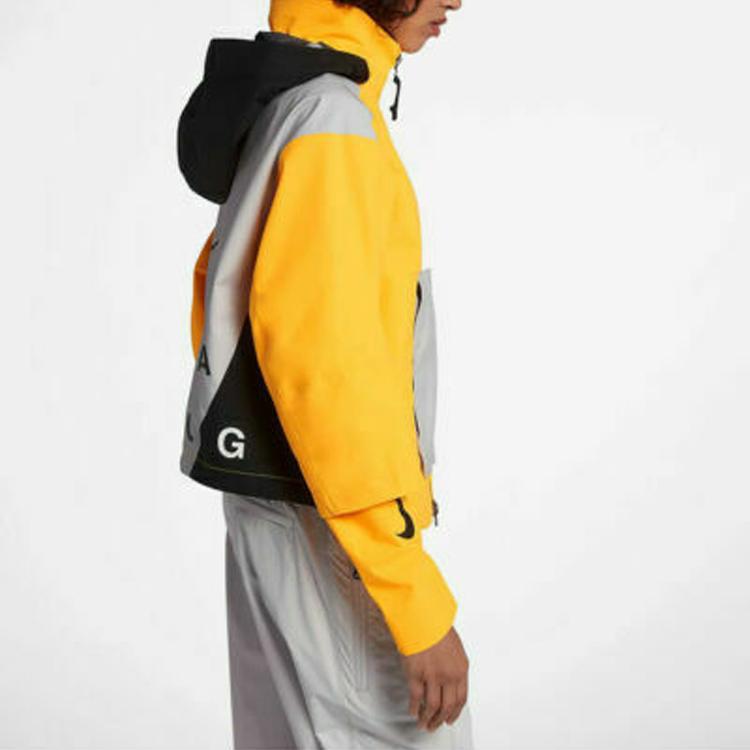 Nike Lab ACG Deploy Gore-Tex куртка со съемным капюшоном и ветрозащитной молнией Женская верхняя одежда желтый AJ0954-845