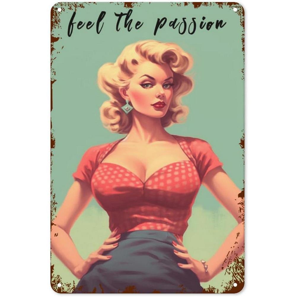 Металлические жестяные таблички Пинап Сексуальные девушки Настенное украшение Табличка Винтажный художественный плакат Жестяная картина для мужской пещеры Дома Кафе Сада Клуба Бара