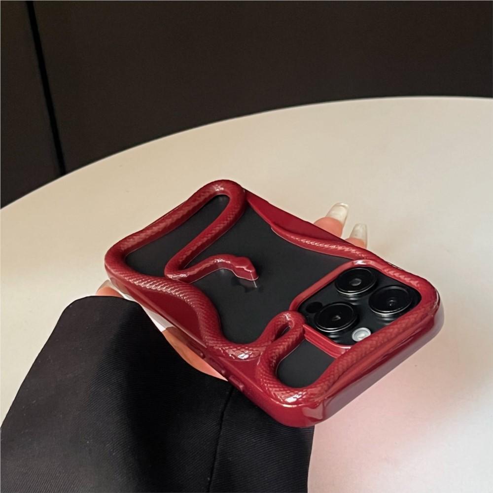 Креативный 3D чехол для телефона со змеей, позолоченный, с полыми элементами для рассеивания тепла, для iPhone 16 15 14 Plus 13 12 11 Pro Max, забавный, ударопрочный, мягкий